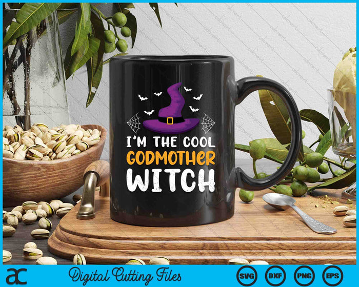 I'm The Cool Godmother Witch Matching Family Halloween SVG PNG Digital Cutting Files