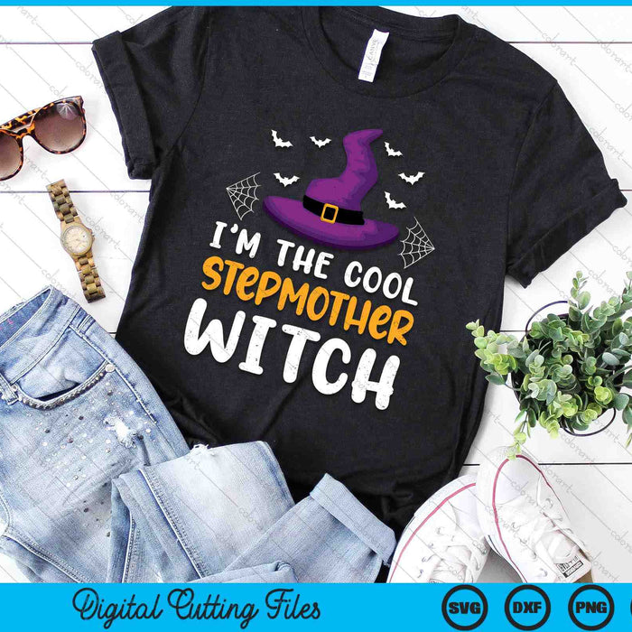 I'm The Cool Stepmother Witch Matching Family Halloween SVG PNG Digital Cutting Files