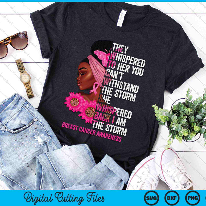 I'm The Storm Black Women Breast Cancer Survivor SVG PNG Digital Cutting Files