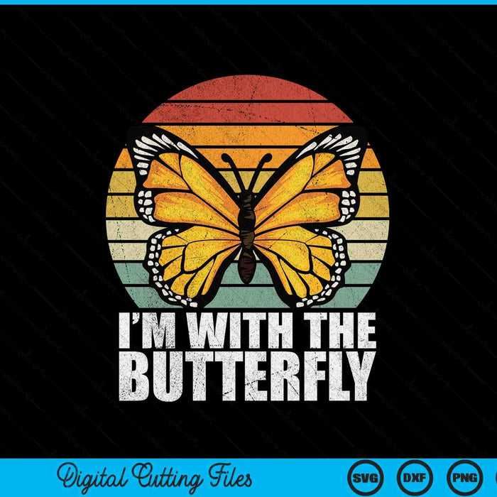 I'm with butterfly Halloween costume matching couples party SVG cut file
