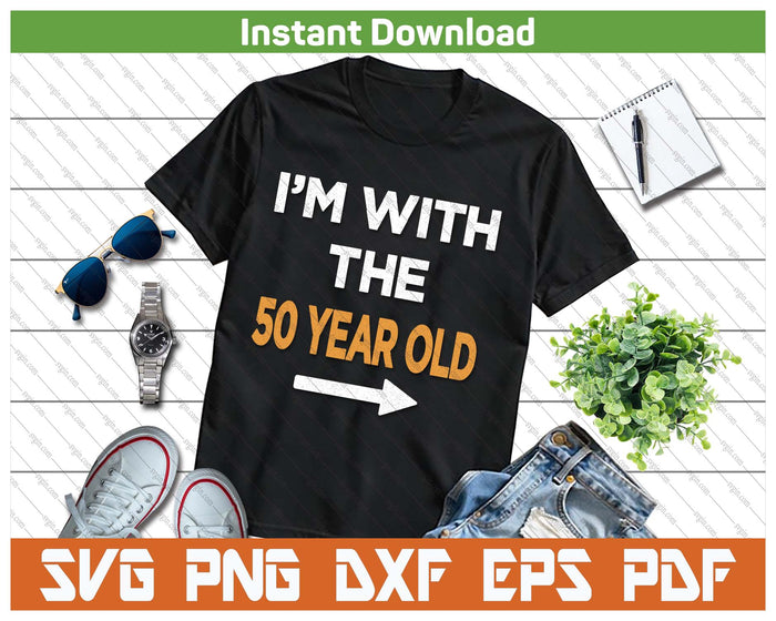 Easy Matching Halloween Costume 50 Year Old SVG PNG Cutting Files