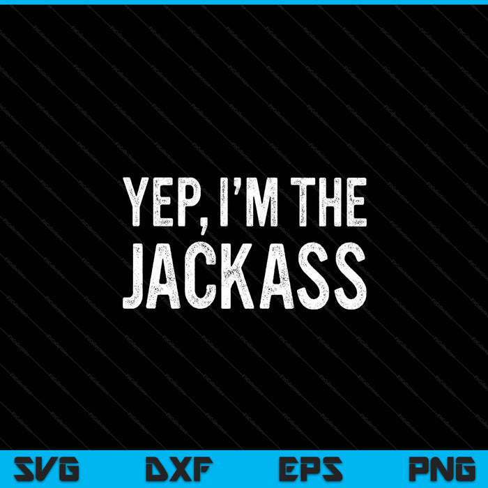 Ik ben met de Jackass paren grappige bijpassende SVG PNG digitale afdrukbare bestanden