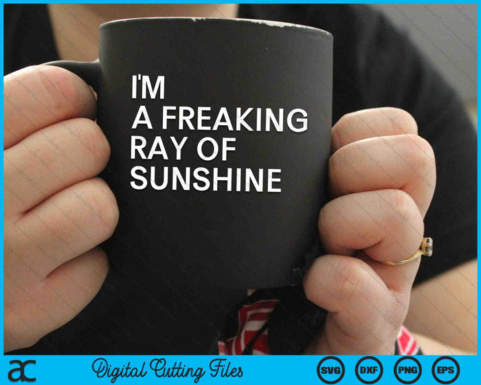 I'm a Freaking Ray of Sunshine Funny Sarcastic SVG PNG Digital Cutting Files
