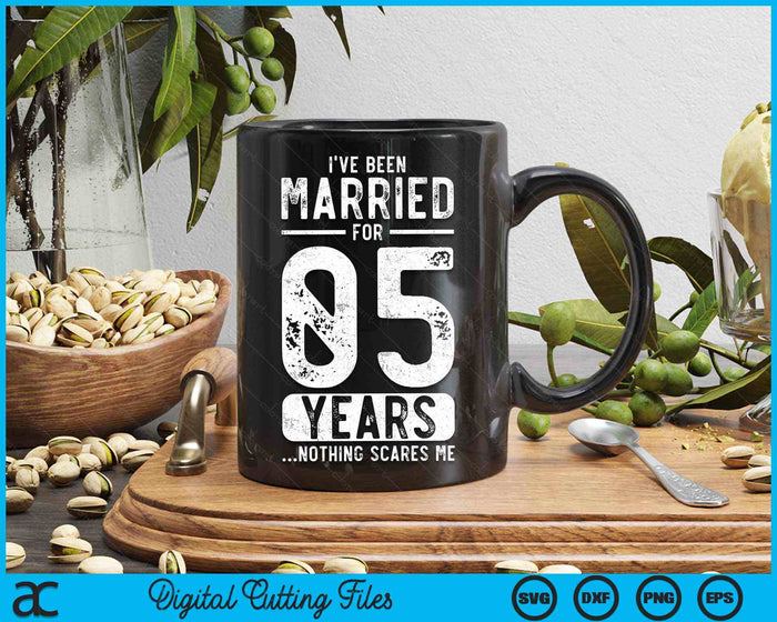 I've Been Married 05 Years Nothing Scares Me Funny 05th Wedding Anniversary SVG PNG Digital Cutting Files