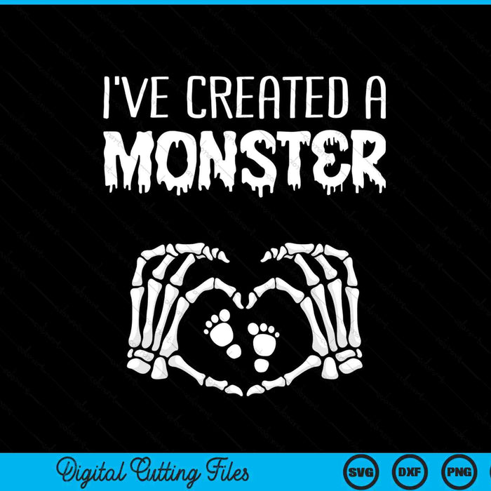 I've created a monster Halloween mom skeleton pregnancy SVG cut file