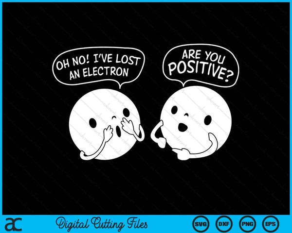 I've lost an electron science chemistry chemist SVG cut file