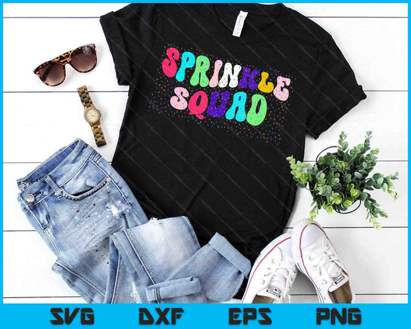 Ice Cream Sprinkle Sprinkle Squad SVG PNG Digital Printable Files