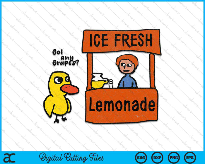 Ijs verse limonade kreeg alle druiven Duck SVG PNG digitale snijbestanden
