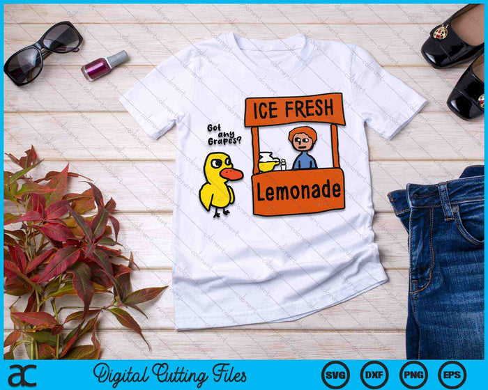 Ice Fresh Lemonade Got Any Grapes Duck SVG PNG Digital Cutting Files