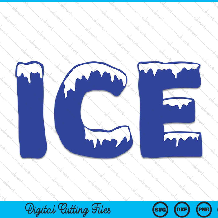 Hielo divertido familia Halloween traje hielo y bebé SVG PNG archivos de corte digital