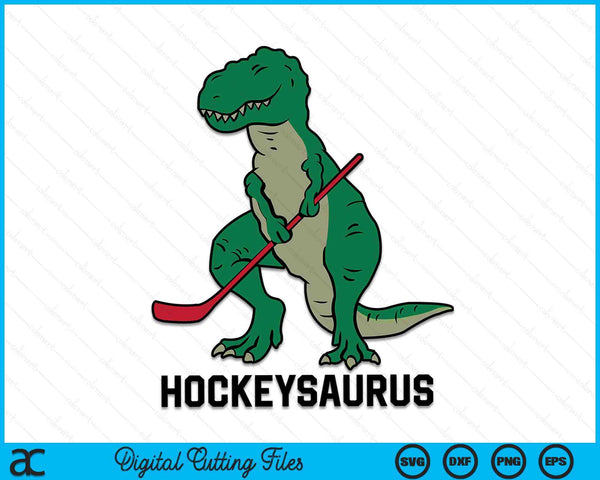 Ice Hockey Dinosaur Hockey Boy Kids Hockey Hockeysaurus SVG PNG Digital Cutting Files