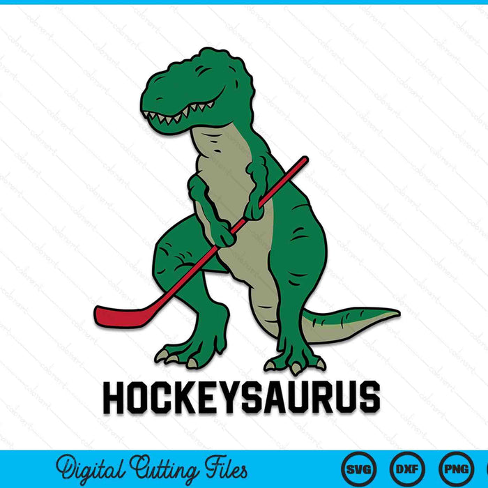 Ice Hockey Dinosaur Hockey Boy Kids Hockey Hockeysaurus SVG PNG Digital Cutting Files