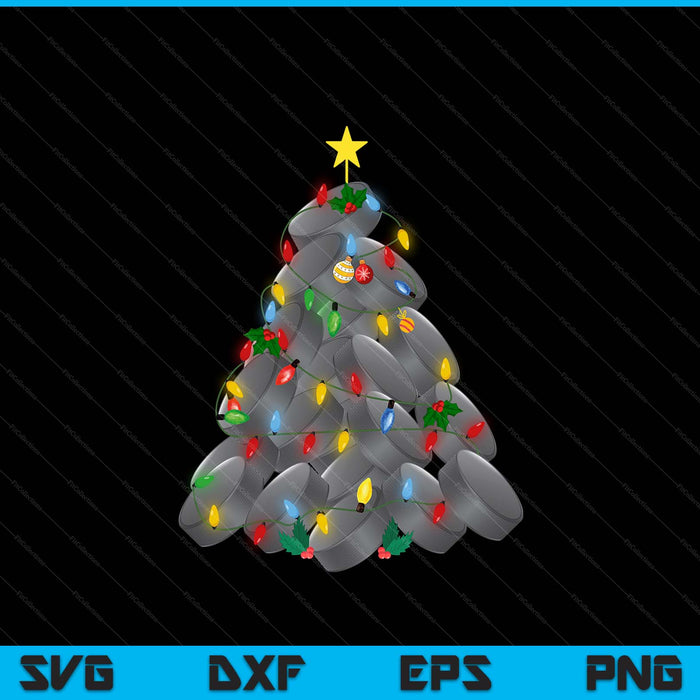 Ice Hockey Football Christmas Tree Xmas Pajamas Player Coach SVG PNG Digital Printable Files