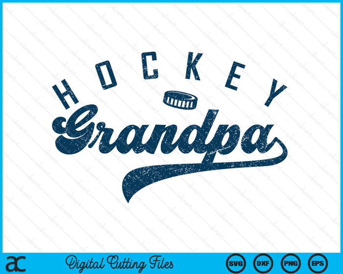 Ice Hockey Grandpa Gifts Daddy Father's Day SVG PNG Digital Printable Files