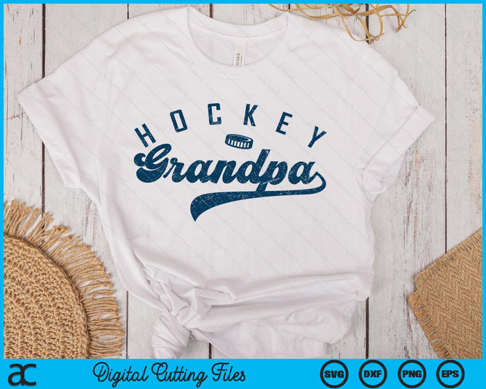 Ice Hockey Grandpa Gifts Daddy Father's Day SVG PNG Digital Printable Files