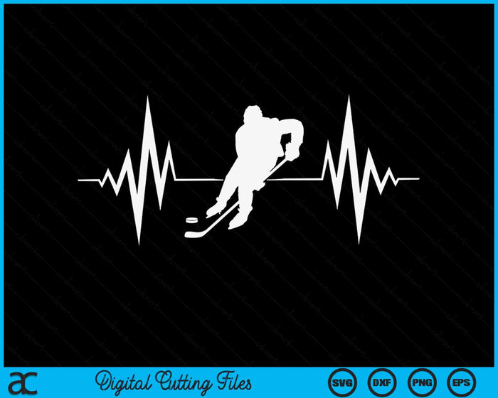 Ice Hockey Heartbeat Ice Hockey Player Gift SVG PNG Digital Cutting File