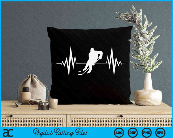 Ice Hockey Heartbeat Ice Hockey Player Gift SVG PNG Digital Cutting File