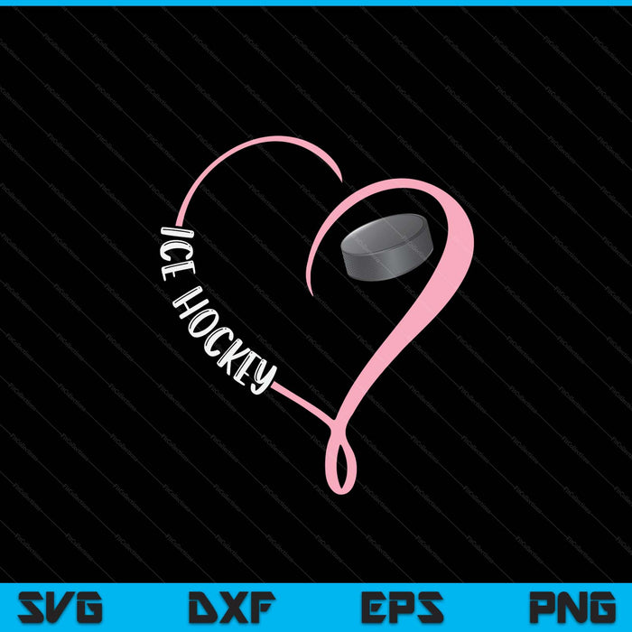 Ice Hockey Ladies Valentine's Day SVG PNG Digital Printable Files