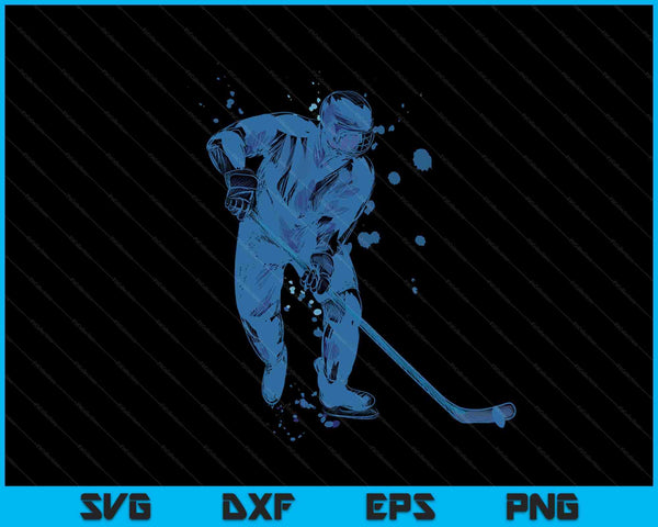 Jugador de hockey sobre hielo SVG PNG cortando archivos imprimibles