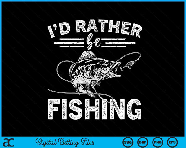 Id liever vissen visser cadeau hobby vissen SVG PNG digitale snijbestanden