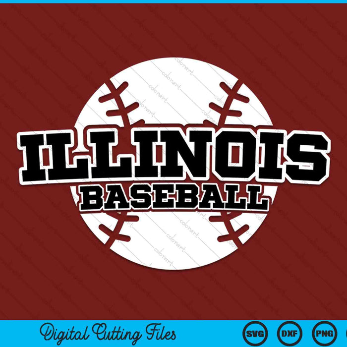 Illinois Baseball Block Font SVG PNG Digital Cutting Files