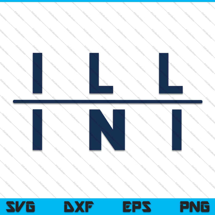 Illinois IL Athletics Fans SVG PNG Cortando archivos imprimibles