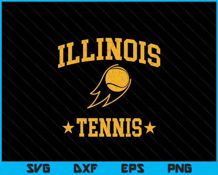 Illinois Rapids Tennis Vintage Gameday Retro Tennis Lover SVG PNG Digital Printable Files