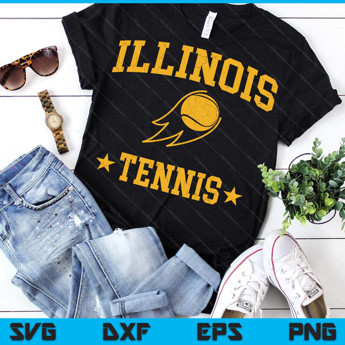 Illinois Rapids Tennis Vintage Gameday Retro Tennis Lover SVG PNG Digital Printable Files