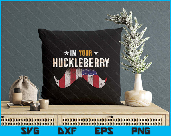 Im Your Huckleberry Vintage Retro Usa Mustache Movie SVG PNG Digital Printable Files