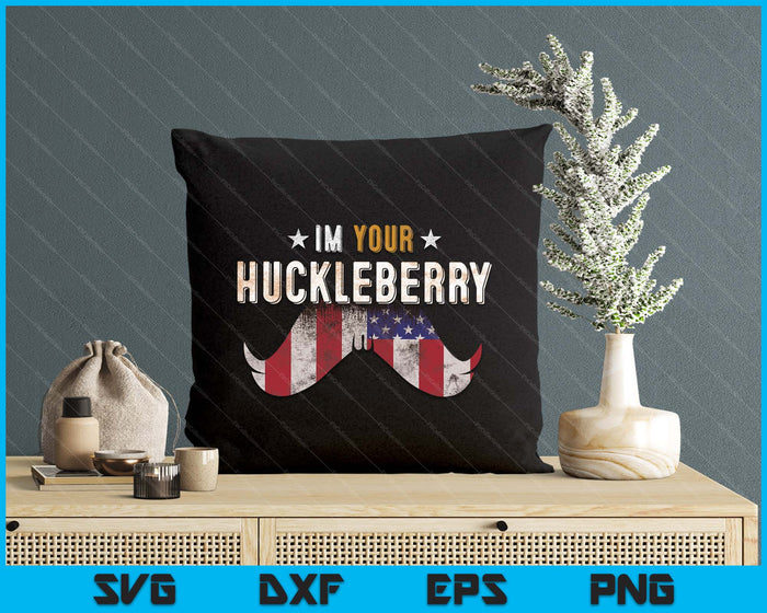 Im Your Huckleberry Vintage Retro Usa Mustache Movie SVG PNG Digital Printable Files