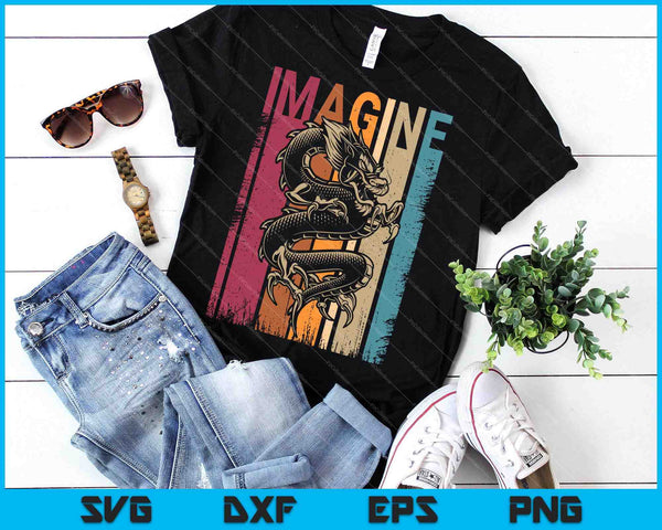 Imagine Dragon Vintage Cool Art SVG PNG Cutting Printable Files - on a t-shirt