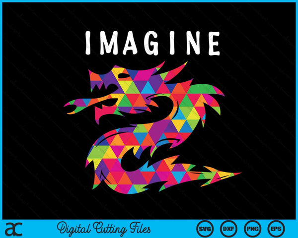 Imagine Fantasy Dragon Tattoo Style SVG PNG Digital Printable Files