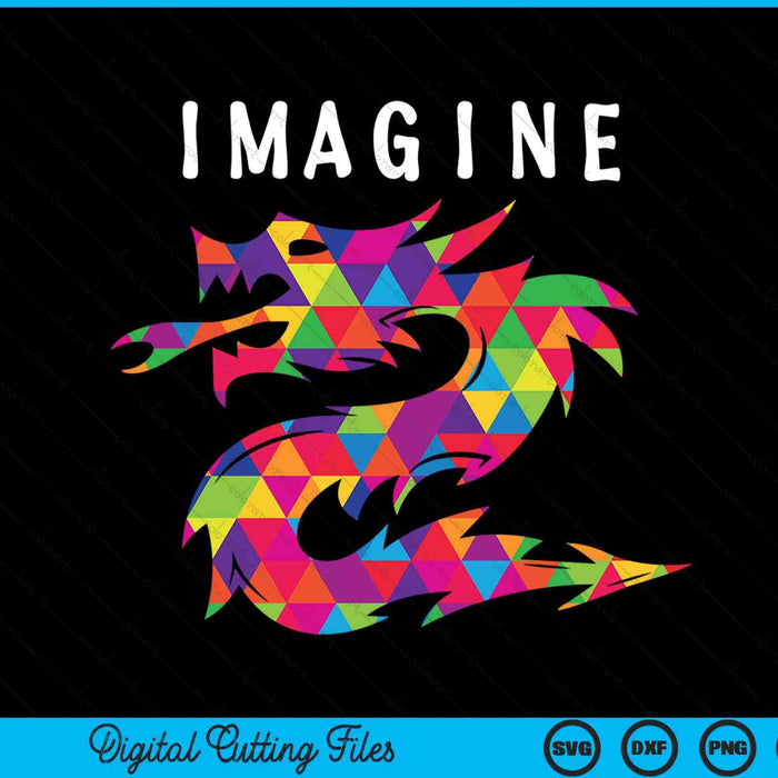 Imagine Fantasy Dragon Tattoo Style SVG PNG Digital Printable Files