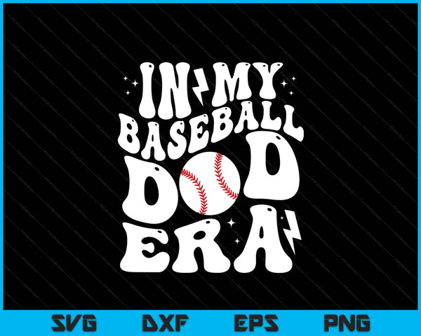 In my baseball dad era cute groovy baseball SVG cut file