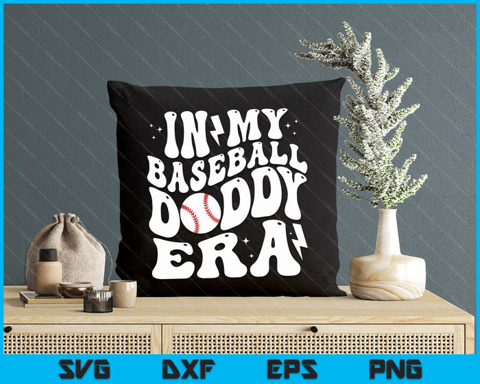 In My Baseball Daddy Era Cute Groovy Baseball SVG PNG Digital Printable Files