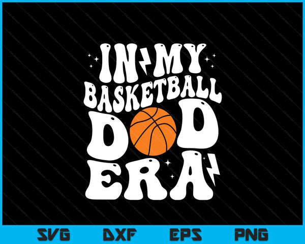 In my basketball dad era cute groovy basketball SVG cut file