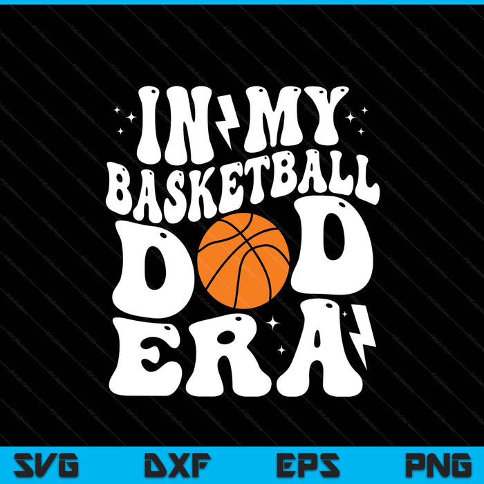 In my basketball dad era cute groovy basketball SVG cut file
