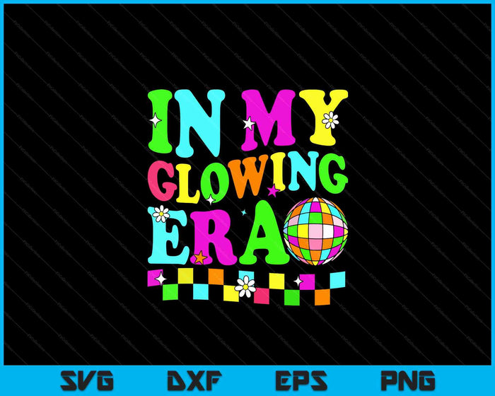 In My Glowing Era Tie Dye Bright Hello Summer Vacation Trips SVG PNG Digital Cutting Files