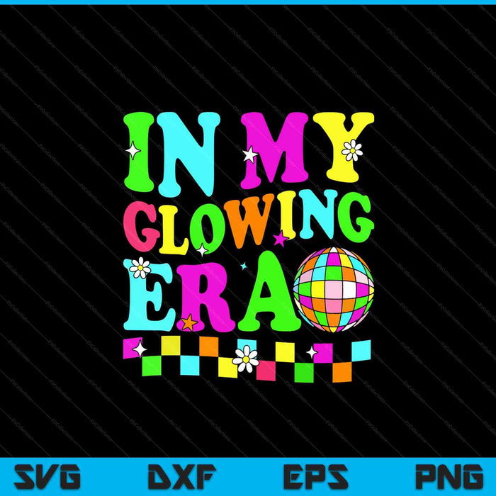 In My Glowing Era Tie Dye Bright Hello Summer Vacation Trips SVG PNG Digital Cutting Files