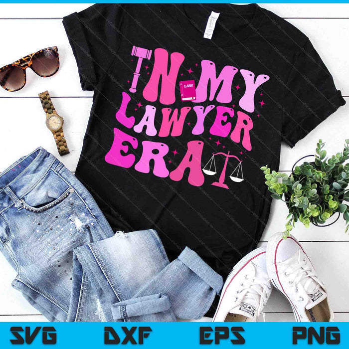 In My Lawyer Era Attorney Retro Groovy Law Student SVG PNG Digital Printable Files