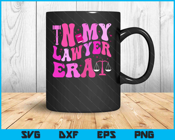 In My Lawyer Era Attorney Retro Groovy Law Student SVG PNG Digital Printable Files