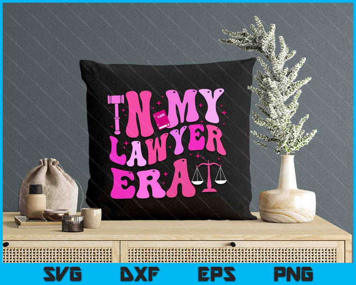 In My Lawyer Era Attorney Retro Groovy Law Student SVG PNG Digital Printable Files