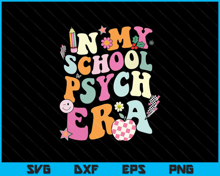 In mijn schoolpsych tijdperk retro schoolpsycholoog psychologie SVG PNG digitale snijbestanden