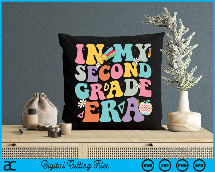 In My Second Grade Era Back To School Retro Groovy Second Grade SVG PNG Digital Cutting Files