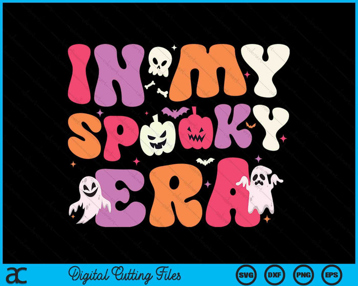 In My Spooky Era Halloween Ghost Groovy Hippie Halloween SVG PNG Digital Cutting File