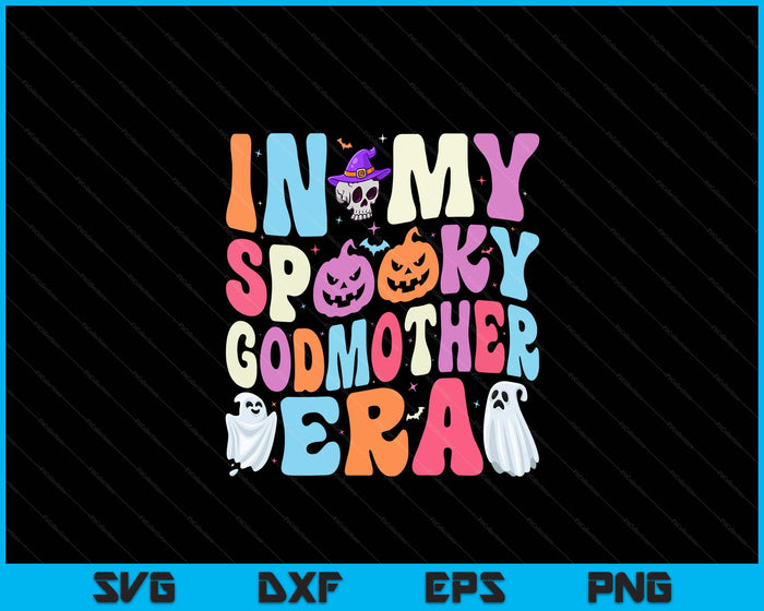 In My Spooky Godmother Era Halloween Groovy SVG PNG Digital Cutting File