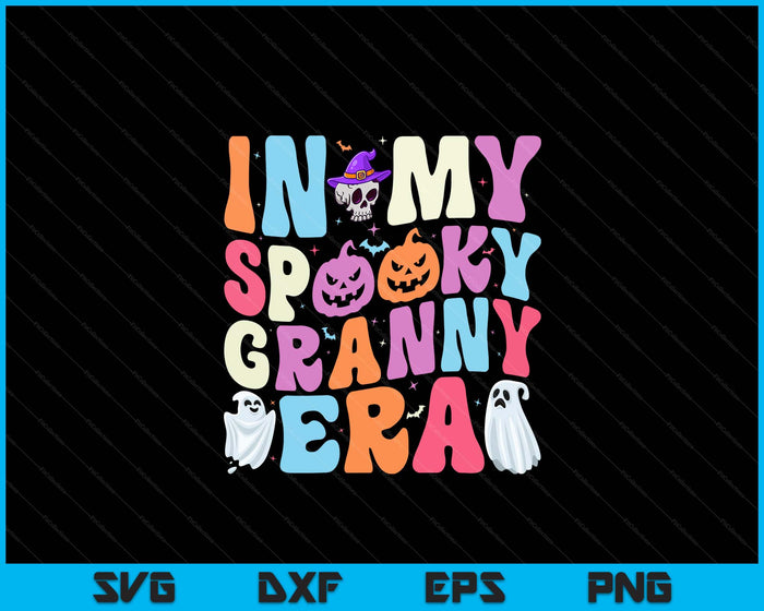 In My Spooky Granny Era Halloween Groovy SVG PNG Digital Cutting File