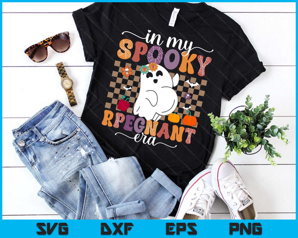 In My Spooky Pregnant Era Ghost Halloween Pregnant SVG PNG Digital Printable Files