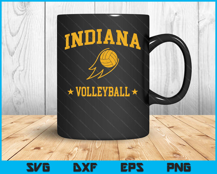 Indiana Volleyball Vintage Gameday Retro Volleyball Lover SVG PNG Digital Printable Files