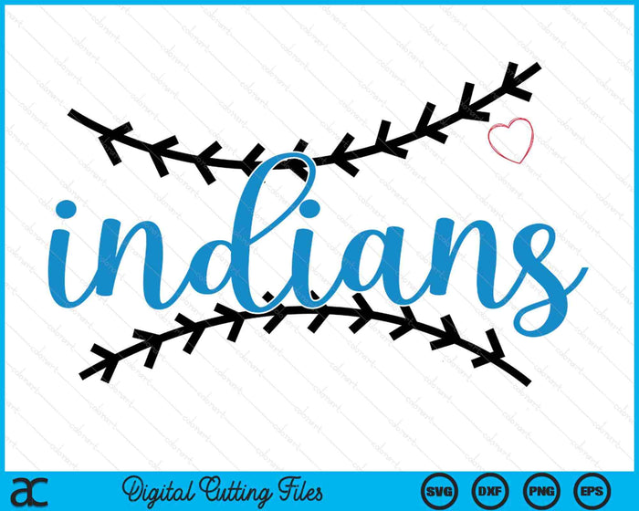 Indians Baseball Game Day SVG PNG Digital Printable Files